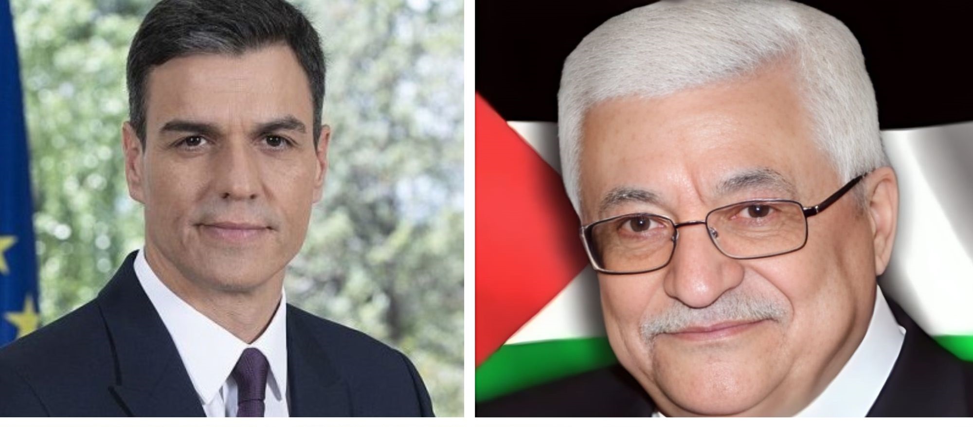 הנשיא עבאס בשיחה עם ראש ממשלת ספרד: תמיכה בפלסטין וקריאה להפסקת אש מיידית