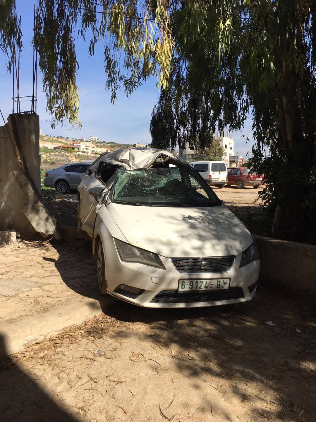 כוחות הכיבוש השחיתו רכבי אזרחים בטמון ובמחנה אל-פארעה