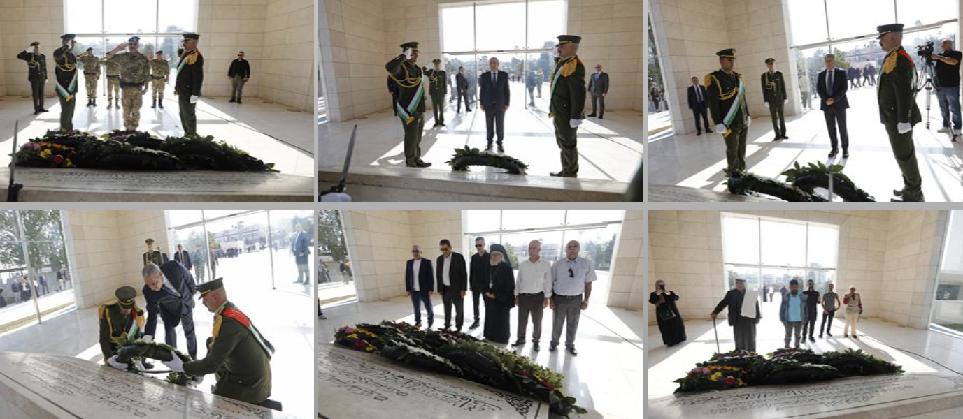 ברמאללה ציינו 21 שנה למותו של המנהיג יאסר ערפאת בטקס הנחת זרים על קברו