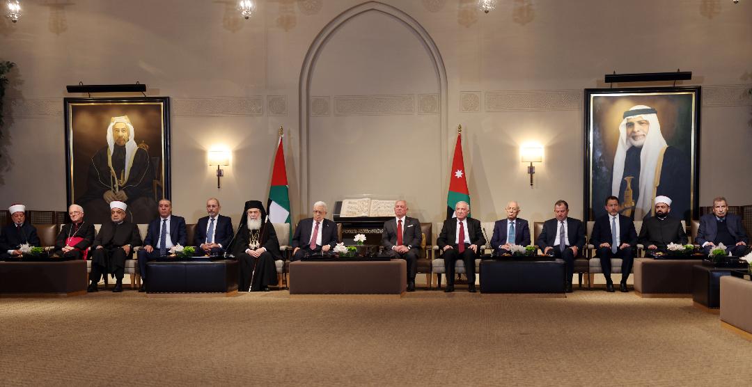 נשיא פלסטין השתתף בארוחת האיפטאר ברבת עמון בהזמנת מלך ירדן