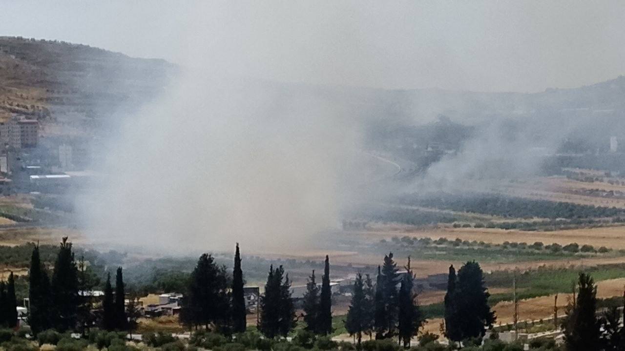מתנחלים הציתו שטחים חקלאיים מדרום לשכם