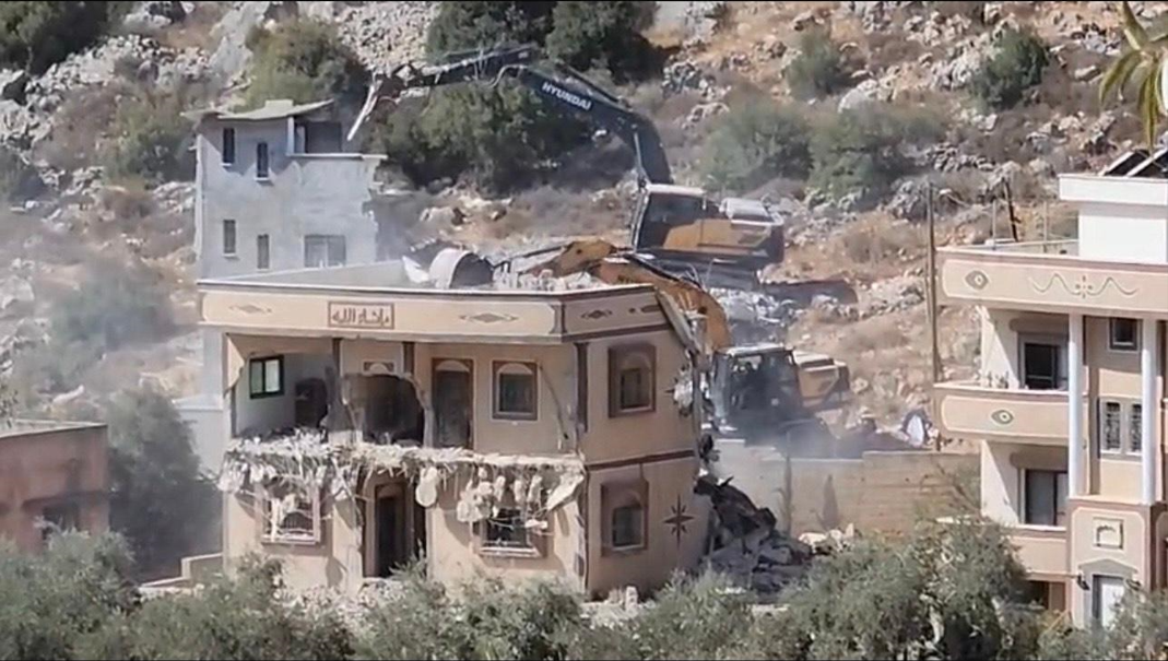 כוחות הכיבוש הרסו שלושה בתים מאוכלסים בבורוקין מערבית לסלפית