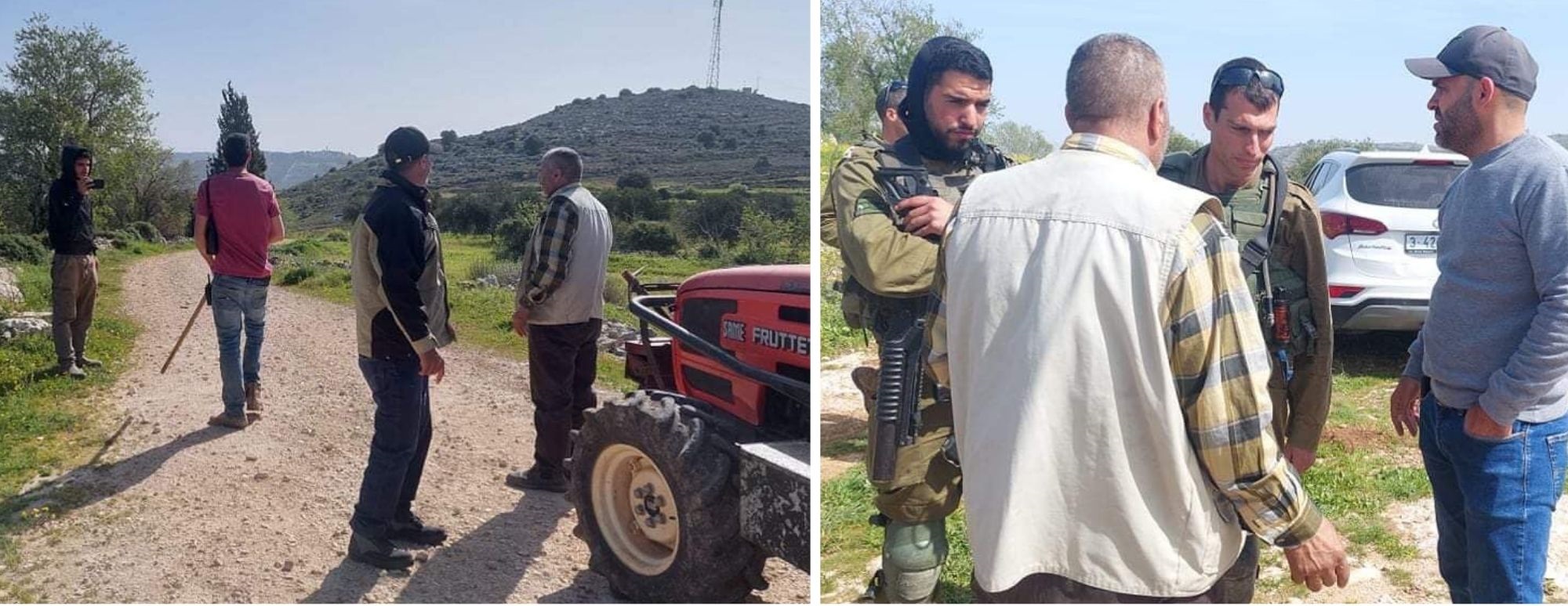 מתנחלים חמושים מנעו כניסת פלסטינים לאדמתם