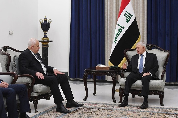 נשיא עיראק לשר הפנים הפלסטיני: לעצור את התוקפנות מיד ולתמוך בזכויות העם הפלסטיני