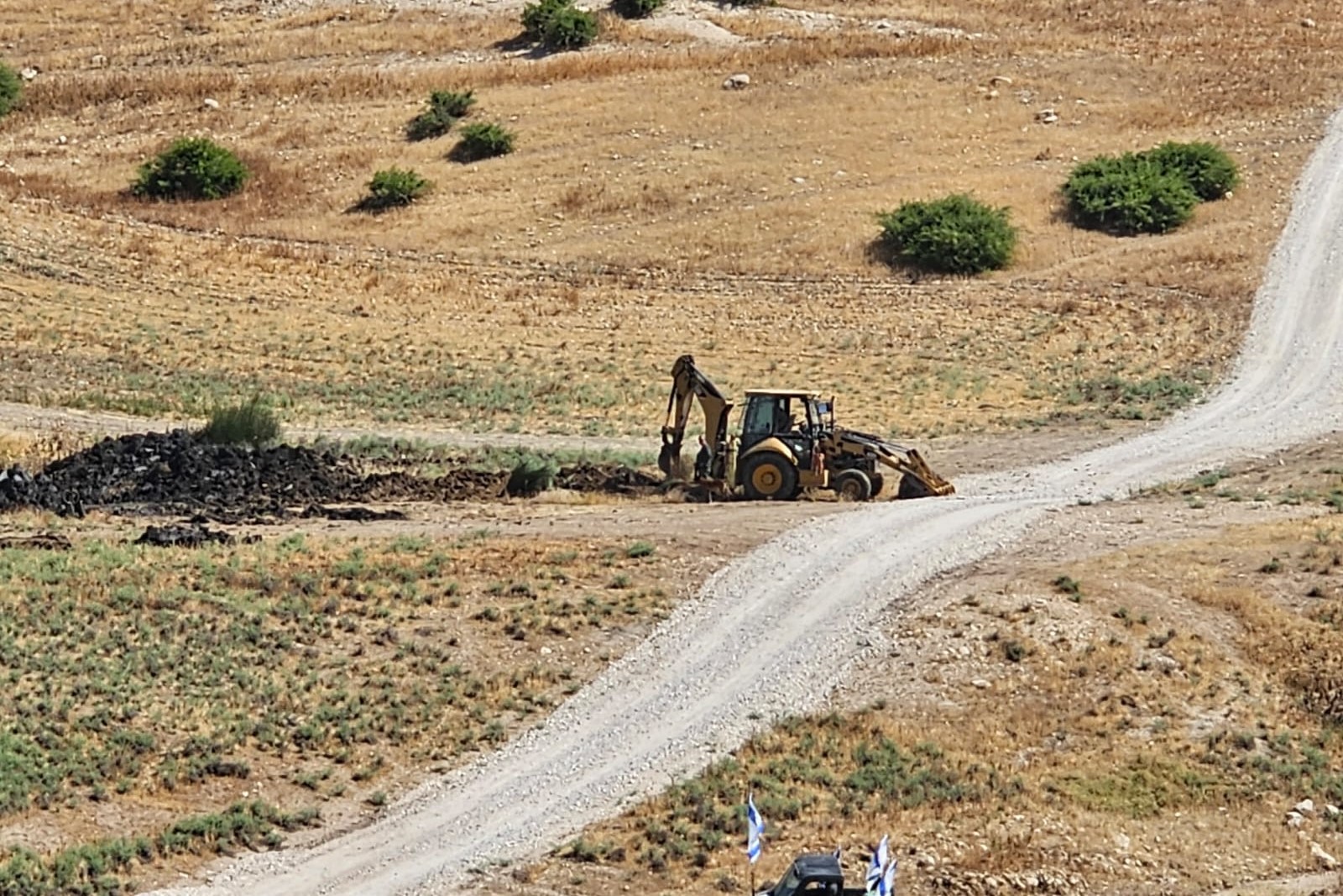 מתנחלים החלו בעבודות עפר על אדמות פלסטיניות בבעלות פרטית בצפון בקעת הירדן