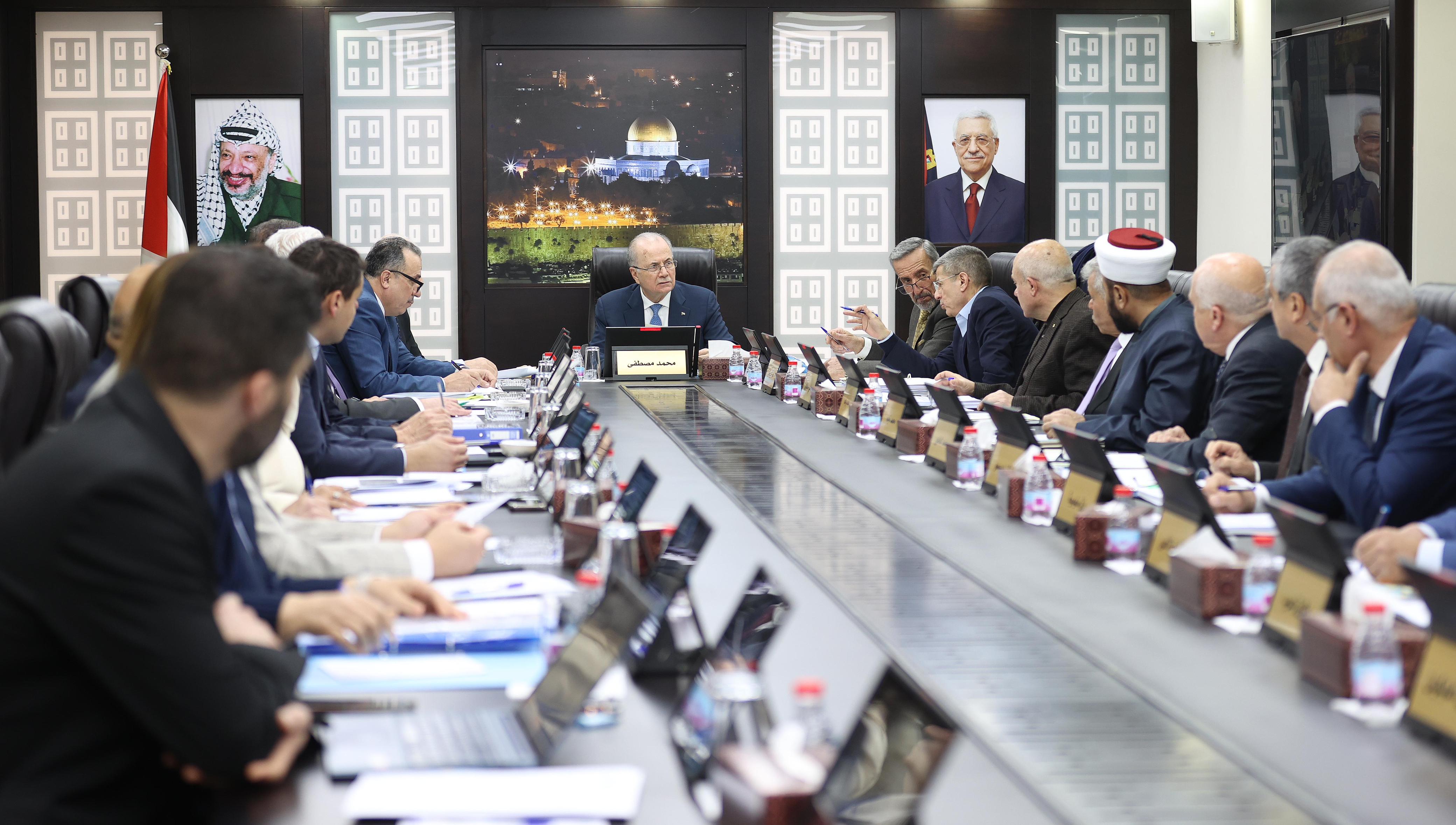 מועצת השרים הפלסטינית: מאמצים לייצוב הפסקת האש בעזה ולחיזוק הסיוע בגדה