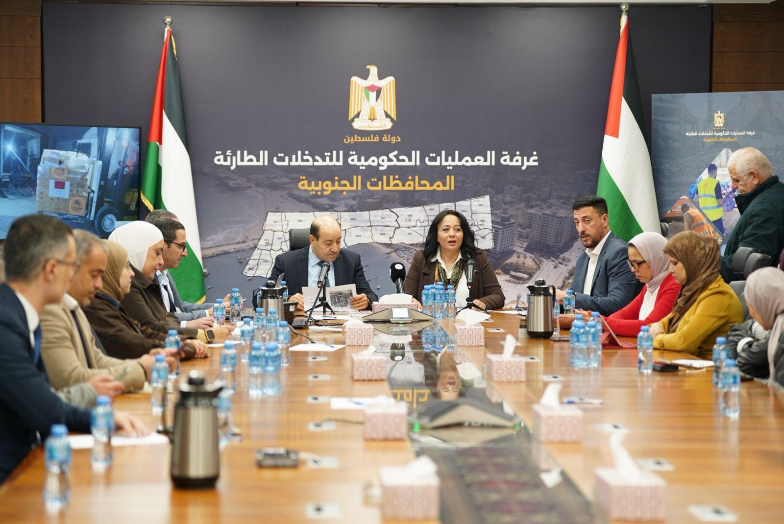 חדר המצב הממשלתי הציג תוכנית סיוע והתאוששות מוקדמת לנציבות שירות המדינה ולבית הספר הלאומי לניהול בעזה